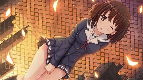 katou megumi cute uniform girl cg anime game seifuku hd