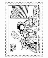 Coloring Stamp Pages Moon Postage Apollo Landing Sheets Activity Stamps Drawing Postal Events Special Bluebonkers Visit Printable First Getdrawings Popular sketch template