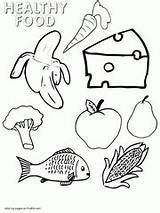 Coloring Healthy Food Pages Printable Foods Picnic Sheets Unhealthy Protein Health Children Colouring Print Preschool Nutrition Group Template Kids Color sketch template