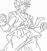 Goku Whis Gi Super Saiyan Deviantart sketch template