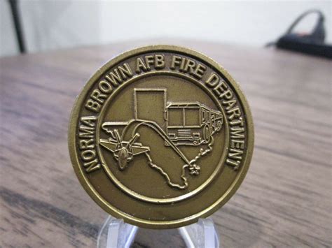 usaf norma brown afb fire department dod fire officer challenge coin