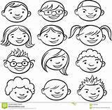 Kids Drawing Faces Smiling Illustration People Whiteboard Vector Line Coloring Drawings Queen Kid Preview sketch template