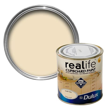 dulux realife cream satin cupboard paint  ml departments diy  bq