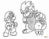 Mario Coloring Pages Bowser Super Choose Board sketch template