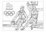 Coloring Summer Basketball Olympic Rio Games Sports Sport Adult Pages Aug Adults Olympics sketch template