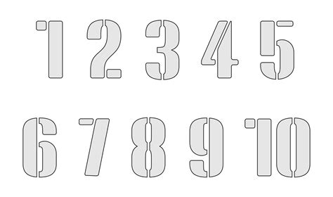 printable number stencils