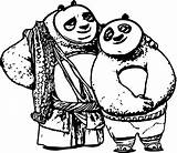 Coloring Fu Panda sketch template