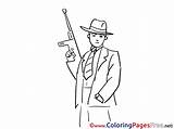 Pages Gangster Coloring Kids Sheet Title sketch template