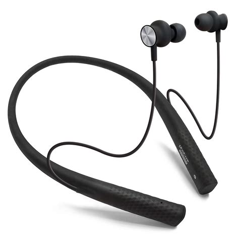 photive flex wireless bluetooth stereo neckband headphones  magnetic  ear earbuds