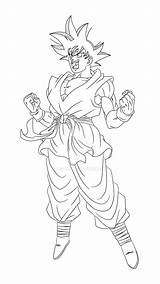 Coloring Goku Lineart Pages Ultra Instinct Son Dragon Ball Deviantart Wallpaper Last Group sketch template