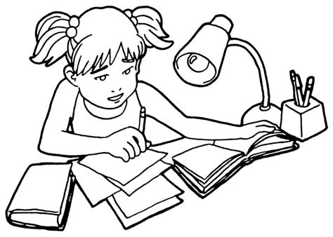 young girl  homework    deviantart