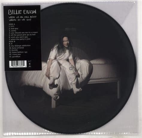 billie eilish    fall asleep     uk picture disc lp vinyl picture disc