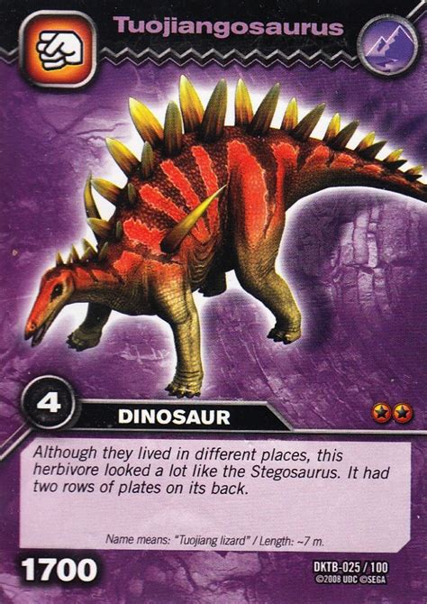 Image Tuojiangosaurus Tcg Card  Dinosaur King