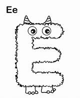 Monster Alphabet Coloring sketch template