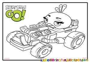 pink bird angry birds  coloring pages   coloring page  kids