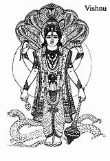 Vishnu Coloring Drawings 34kb sketch template