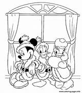 Disney Coloring Christmas Mickey Pages Printable Color Print Book sketch template