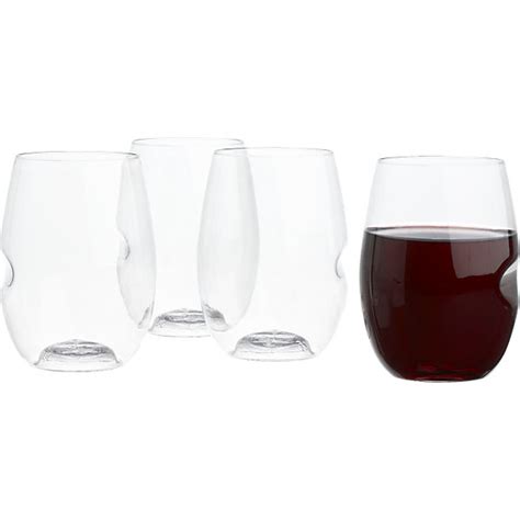 Slo And Simple Stemless Plastic Wine Glasses