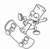 Skateboard Simpsons Homer Coloringpagesfortoddlers sketch template