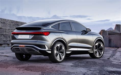 audi  sportback  tron concept previews  affordable electric crossover coupe carscoops