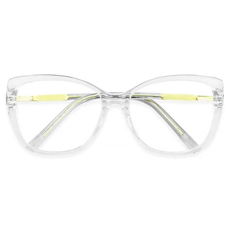 92325 Rectangle Butterfly Clear Eyeglasses Frames Leoptique