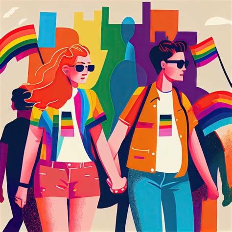 Premium Ai Image Illustration Of A Lesbian Couple Having Fun Lesbian