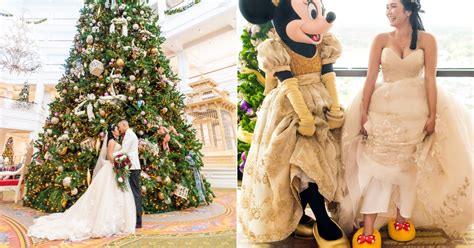 This Couple Had A Holiday Wedding At Walt Disney World Popsugar Love