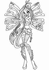Coloring Sirenix Flora Pages Winx Club Daphne Drawing Template sketch template