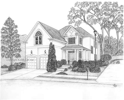 house drawing pencil