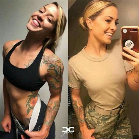 Army Girl With Tattoos Ditches Uniform For Sexy Jogging
