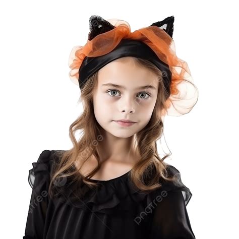 conceptual portrait  charming young girl  halloween costume