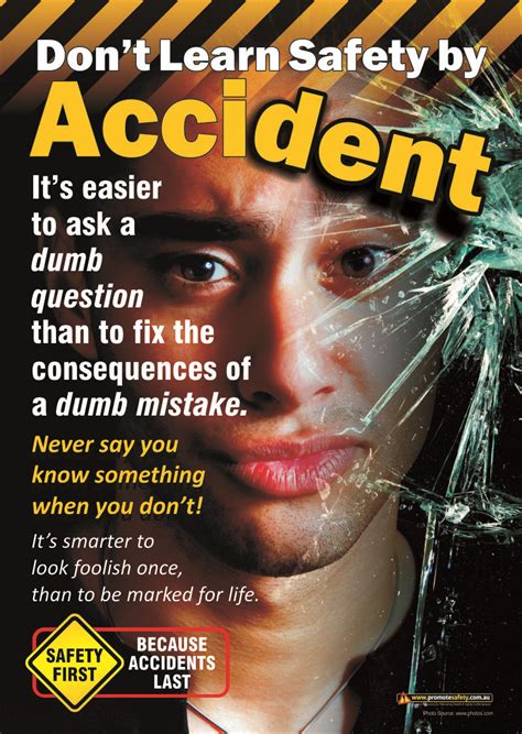 A3 Size Workplace Safety Poster Encouraging Workers To Ask