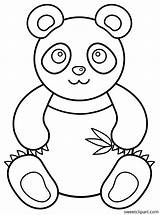 Colorir Urso Desenhos Sweetclipart Pandas Fofo sketch template
