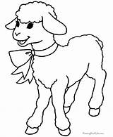 Lamb Coloring Easter Pages Color Lambs Printable Clipart Sheep Para Template Colorear Colouring Cordero Print Kids Easy Sheets Imagen Printables sketch template