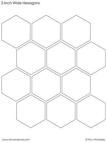 hexagon templates   tims printables hexagon quilt pattern