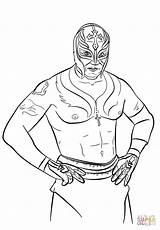 Wwe Mysterio Colorear Lucha Wrestling Undertaker Luchador sketch template