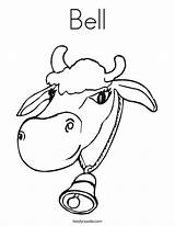 Coloring Bell Cow Print Ll Twistynoodle Favorites Login Add sketch template