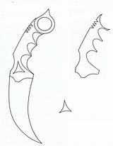 Knife Karambit Cuchillos Messer Butterfly Plantillas Instructables Kunai Faca Facas Naruto Artesanales Szkic Ler Knive sketch template