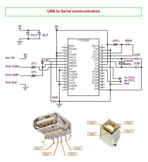 usb  serial wiring diagram