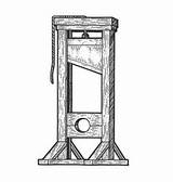Guillotine Executions Device Sketch Vector Apokusay sketch template