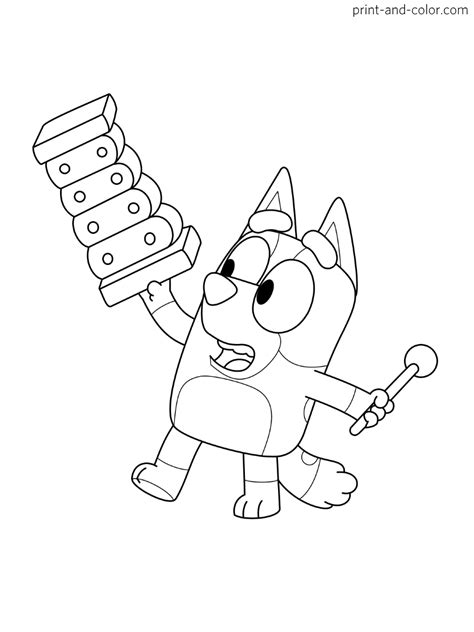 bluey coloring page printable
