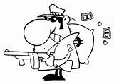 Pages Coloring Robber Clipart Mobster Getdrawings Getcolorings sketch template