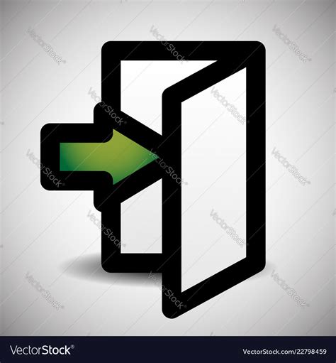 simple    door symbol sign vector image