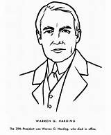 Harding Warren Coloring Presidents Pages President Printables Usa Go Print Next Back sketch template
