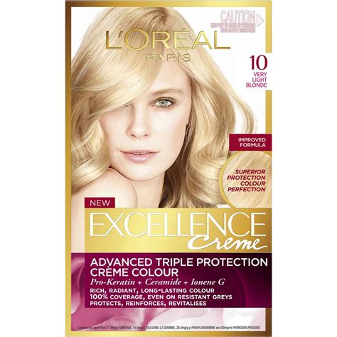 L Oreal Paris Excellence Creme 10 Very Light Blonde Each Woolworths