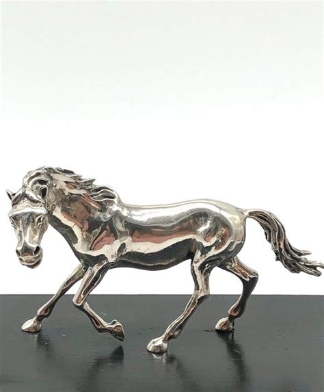 reserve grotezware massief zilveren miniatuur paard catawiki
