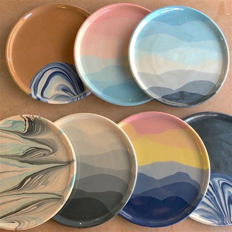 plate designs    kiln cone  colored porcelain