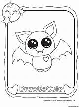 Coloring Cute Draw Pages Halloween So Bat Print Printable Sheets Drawsocute Color Animals Girls Template Wonderful Book Templates Birijus sketch template