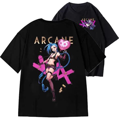 New League Of Legends Jinx Arcane 3d Print Oversized Female Clothing