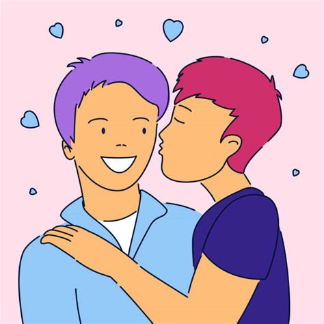 gay kissing men drawing illustrations royalty free vector graphics